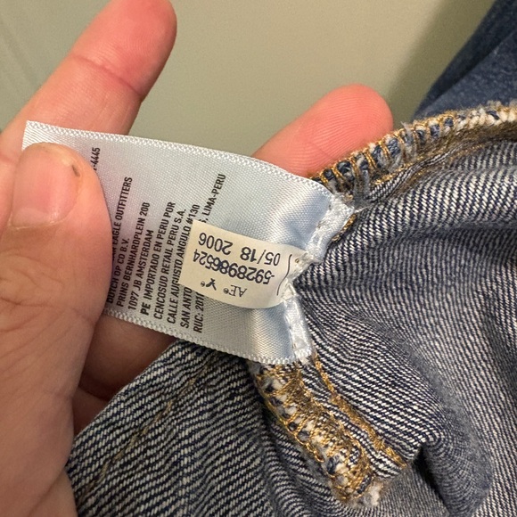 American Eagle Denim Button-Front Overall Dress - Picture 4 of 4